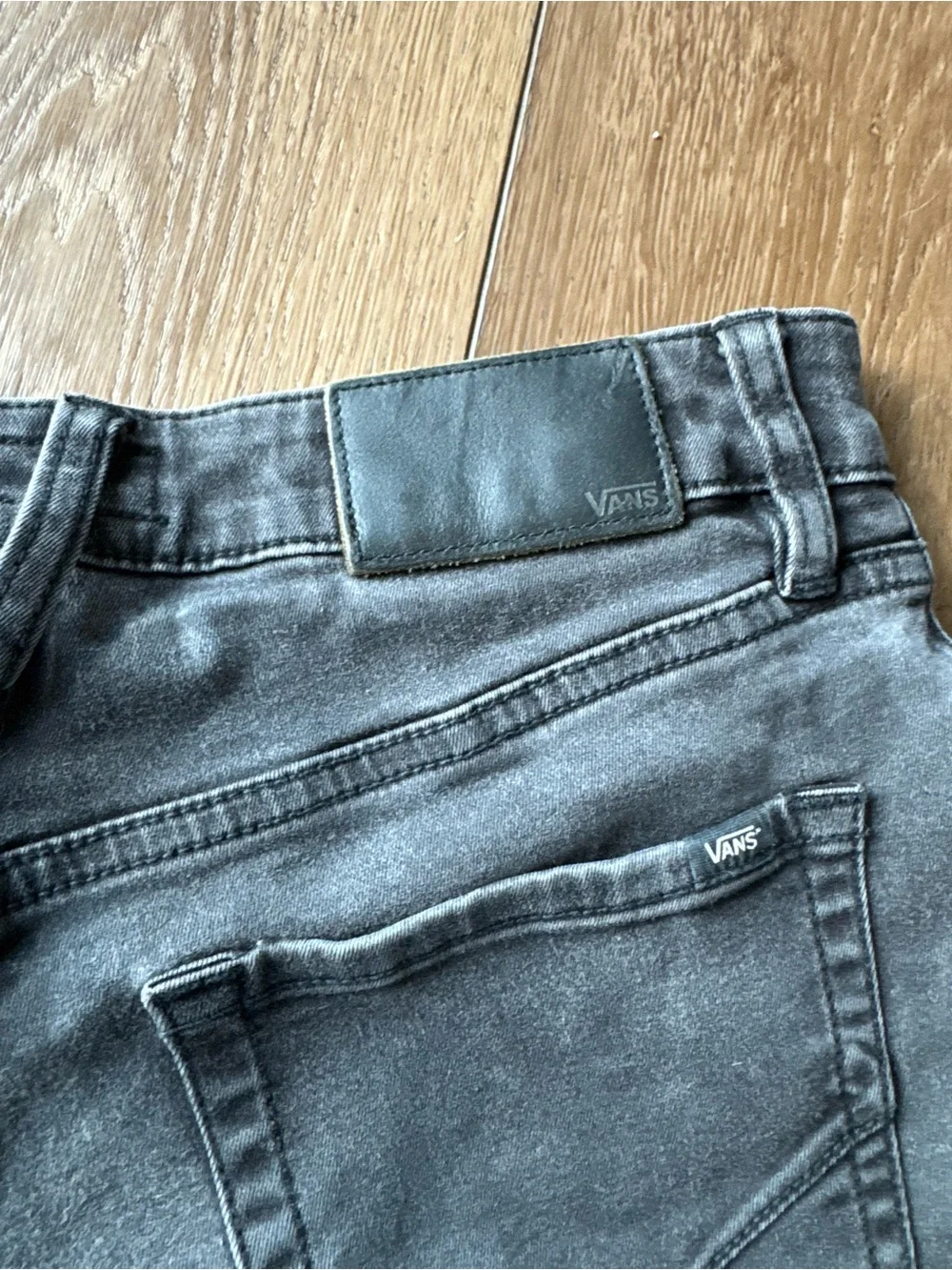 Vans Washed Black Denim Shorts